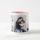 Mug Collage personnalisé de photos de maman 5 avec tex (Centre)