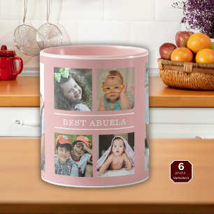 Mug Collage personnalisé pour la meilleure Abuela avec