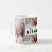 Mug Collage photo 4 Noir Blanc Grand-mère (Devant gauche)