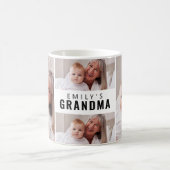 Mug Collage photo 4 Noir Blanc Grand-mère (Centre)