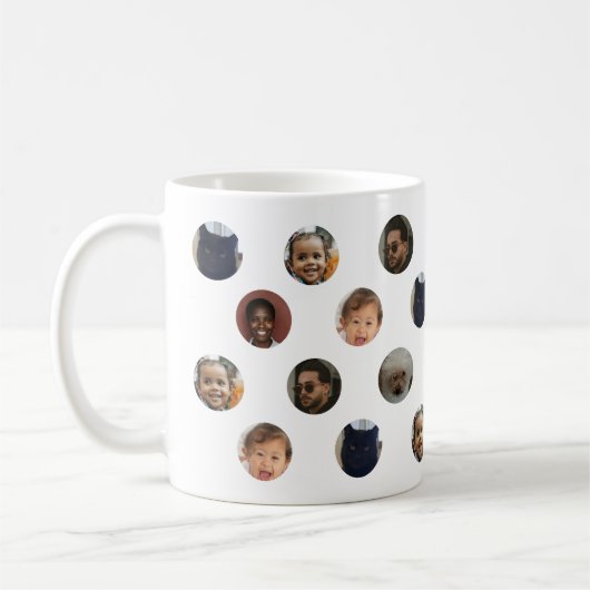 Mug Collage photo à pois (Gauche)