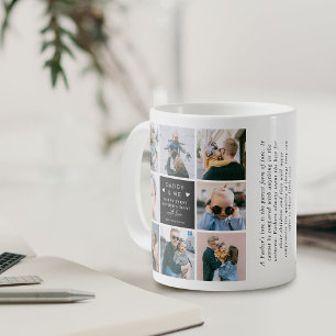 Mug Collage photo adorable 'Papa & Moi' pour la 1ère f