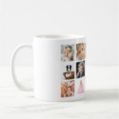 Mug Collage photo anniversaire blanc noir (Gauche)