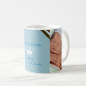 Mug Collage Photo Bébé Couronne Bleue (Devant droit)