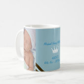 Mug Collage Photo Bébé Couronne Bleue (Devant gauche)