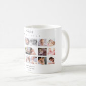 Mug Collage photo bébé Statistiques de naissance 12 mo (Devant droit)