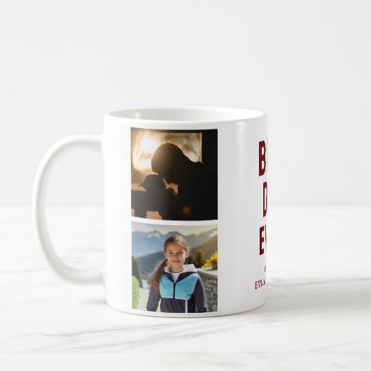 Mug Collage photo Best Dad Ever 4 (Gauche)
