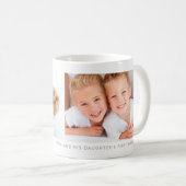 Mug Collage photo blanc deux avec message personnalisé (Devant droit)