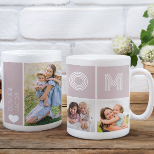 Mug Collage photo Blush Pink Mom