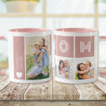 Mug Collage photo Blush Pink Mom<br><div class="desc">Faites savoir à votre mère à quel point vous l'aimez avec ce souvenir photo qui est parfait pour la fête des mères,  l'anniversaire de maman ou Noël.</div>