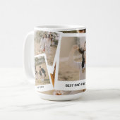 Mug Collage photo branché 'Meilleur Papa Jamais' (Devant gauche)