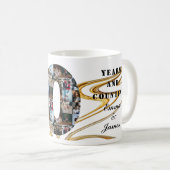 Mug Collage photo Cadeaux de 10 ans par année (Devant droit)