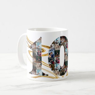 Mug Collage photo Cadeaux de 10 ans par année