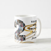 Mug Collage photo Cadeaux de 22 ans par année (Devant droit)