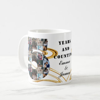 Mug Collage photo Cadeaux de 5 ans par année