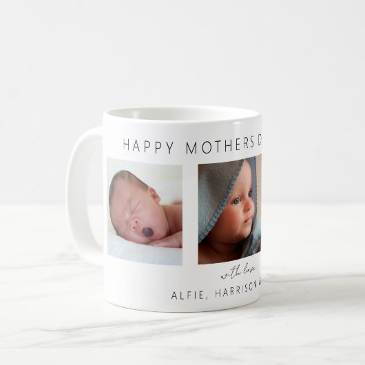 Mug Collage photo classique moderne (Devant gauche)