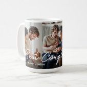 Mug Collage photo Couple 3 moderne Meilleur Couple Jam (Devant gauche)