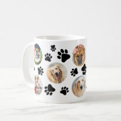Mug Collage photo de 8 chiens avec empreinte de patte (Devant gauche)
