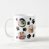 Mug Collage photo de 8 chiens avec empreinte de patte (Gauche)