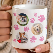 Mug Collage photo de 8 chiens avec empreinte de patte 