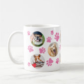 Mug Collage photo de 8 chiens avec empreinte de patte  (Gauche)