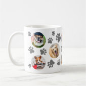 Mug Collage photo de 8 chiens avec empreinte de patte (Gauche)