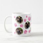 Mug Collage photo de 8 empreintes de patte de chat ros (Gauche)