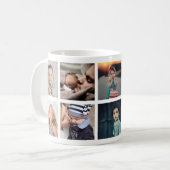 Mug Collage photo de bébé de la famille personnalisée (Devant gauche)