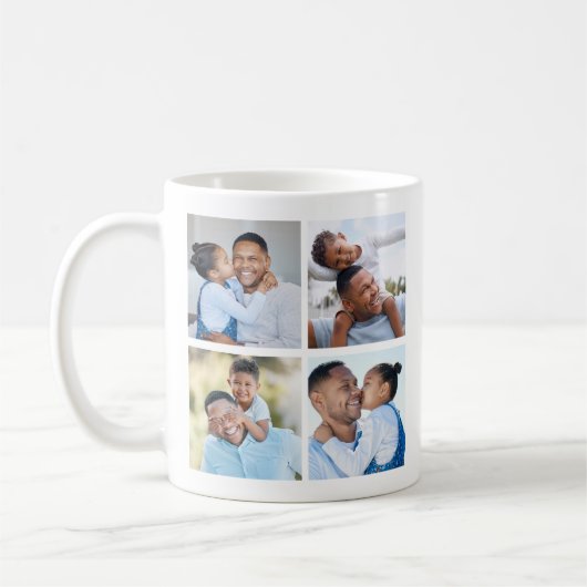 Mug Collage photo de Best Dad Ever (Gauche)