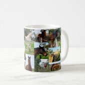 Mug Collage photo de cheval, (Devant droit)