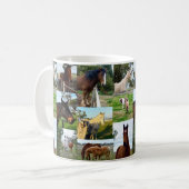 Mug Collage photo de cheval, (Devant gauche)