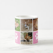 Mug Collage photo de chien personnalisé Empreinte de p (Centre)