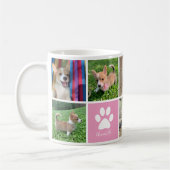 Mug Collage photo de chien personnalisé Empreinte de p (Gauche)