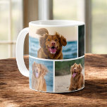 Mug Collage photo de chien sur mesure personnalisé<br><div class="desc">Commencez vos matins avec une dose d'amour chiot! Cette tasse à café de collage photo pour chien personnalisée présente vos photos d'animaux de compagnie préférées dans un cadre adorable et chaleureux. Que vous soyez en train de commémorer un ami en fureur ou de donner à un autre amoureux des chiens,...</div>
