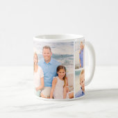 Mug Collage photo de famille personnalisée (Devant droit)