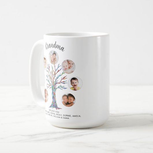 Mug Collage photo de grand-mère (Devant gauche)