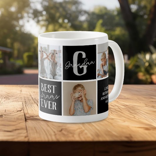 Mug Collage photo de grand-mère moderne