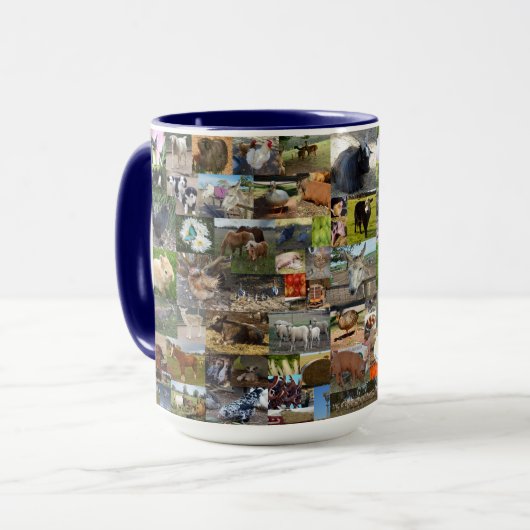 Mug Collage photo de la ferme, (Devant gauche)