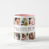 Mug Collage photo de la fille de fleurs (Centre)