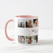 Mug Collage photo de la fille de fleurs (Gauche)