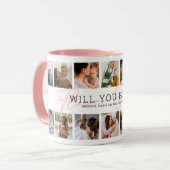 Mug Collage photo de la fille de fleurs (Devant gauche)