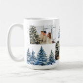 Mug Collage photo de la forêt d'hiver Noël (Gauche)