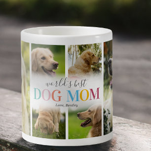 Mug Collage photo de la meilleure maman du chien du mo