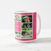 Mug Collage photo de la meilleure soeur jamais rose (Devant droit)