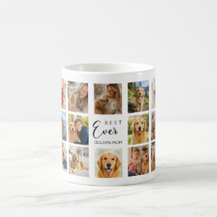 Mug Collage photo de la mère d'un chien Golden Retriev