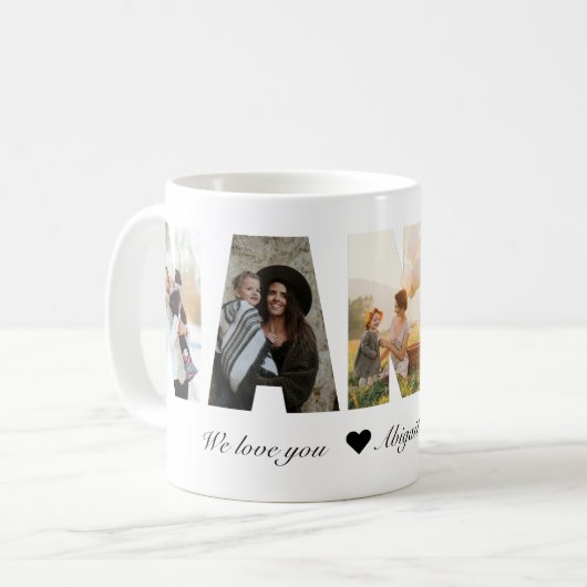 Mug Collage photo de la nounou (Devant gauche)