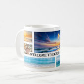 Mug Collage photo de la plage tropicale et du soleil (Devant gauche)
