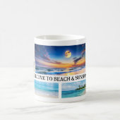 Mug Collage photo de la plage tropicale et du soleil (Centre)