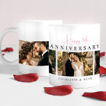 Mug Collage photo de l'anniversaire personnalisé<br><div class="desc">Célébrez votre histoire d'amour avec notre Collage de photos sur mesure,  conçu avec une touche élégante et moderne. Personnalisez-le avec trois photos chères et l'année de votre anniversaire,  ce qui en fait un cadeau d'anniversaire mariage réfléchi ou un régal spécial pour la Saint-Valentin !</div>