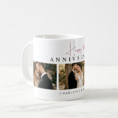 Mug Collage photo de l'anniversaire personnalisé (Devant gauche)